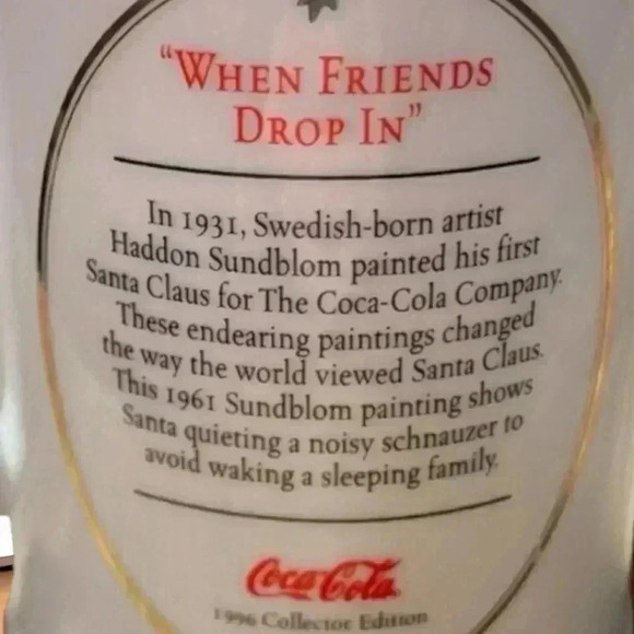 Coca-Cola 1996 Santa Seasons mug. Excellent condition. Collectible Christmas - Picture 3 of 3